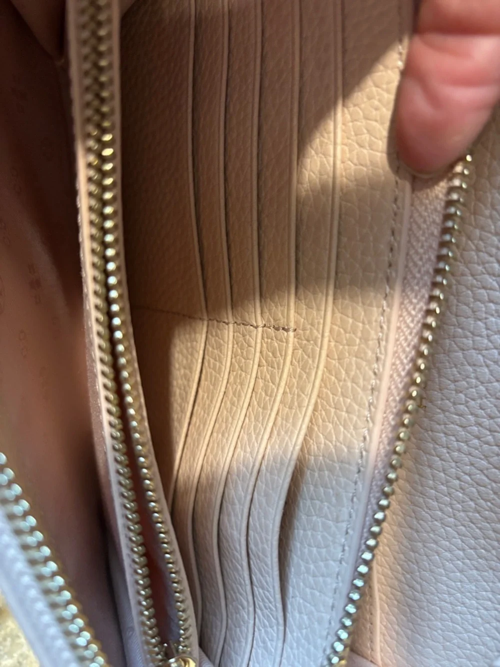 Tory Burch Pebbled Leather Crossbody in Blush - Picture 6 of 8